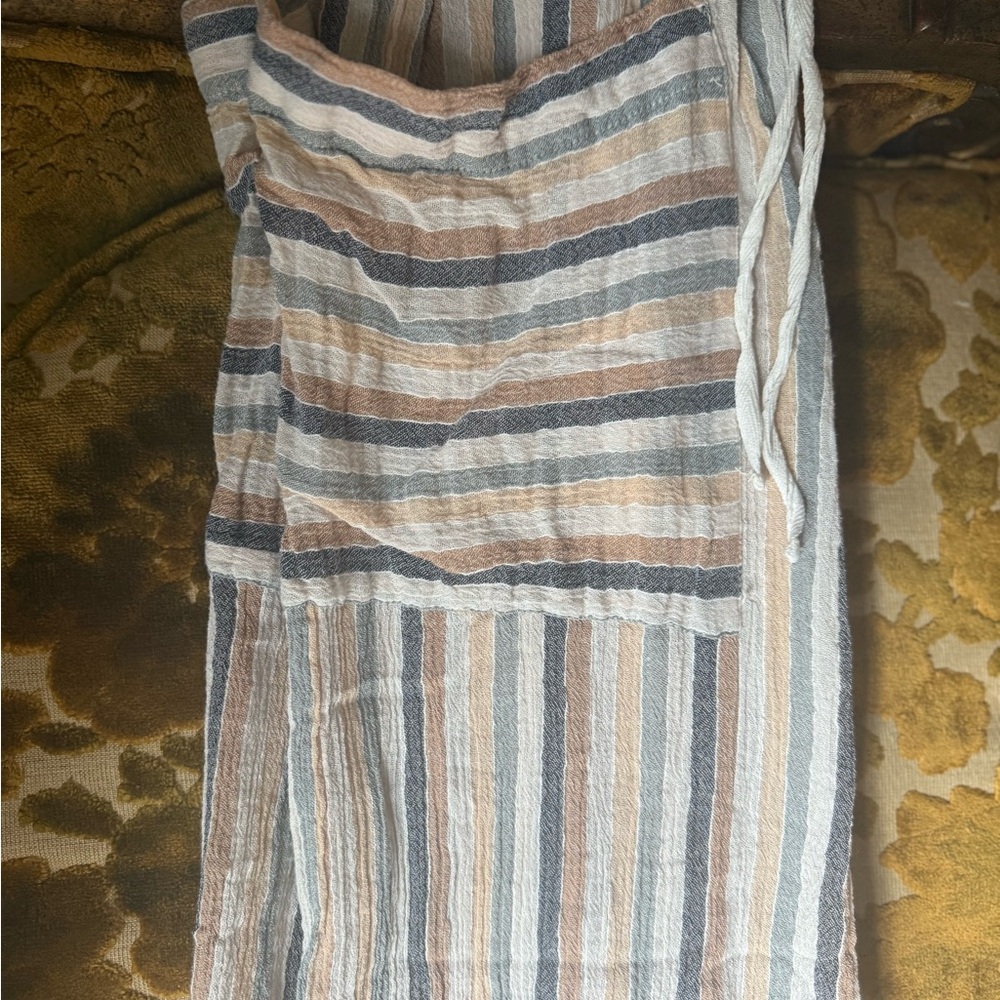 Free People 100 Cotton Striped Wide-Leg Pants - Picture 8 of 9